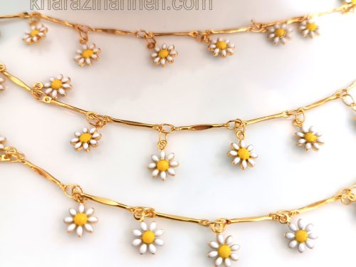 زنجیر استیل بابونه آویز