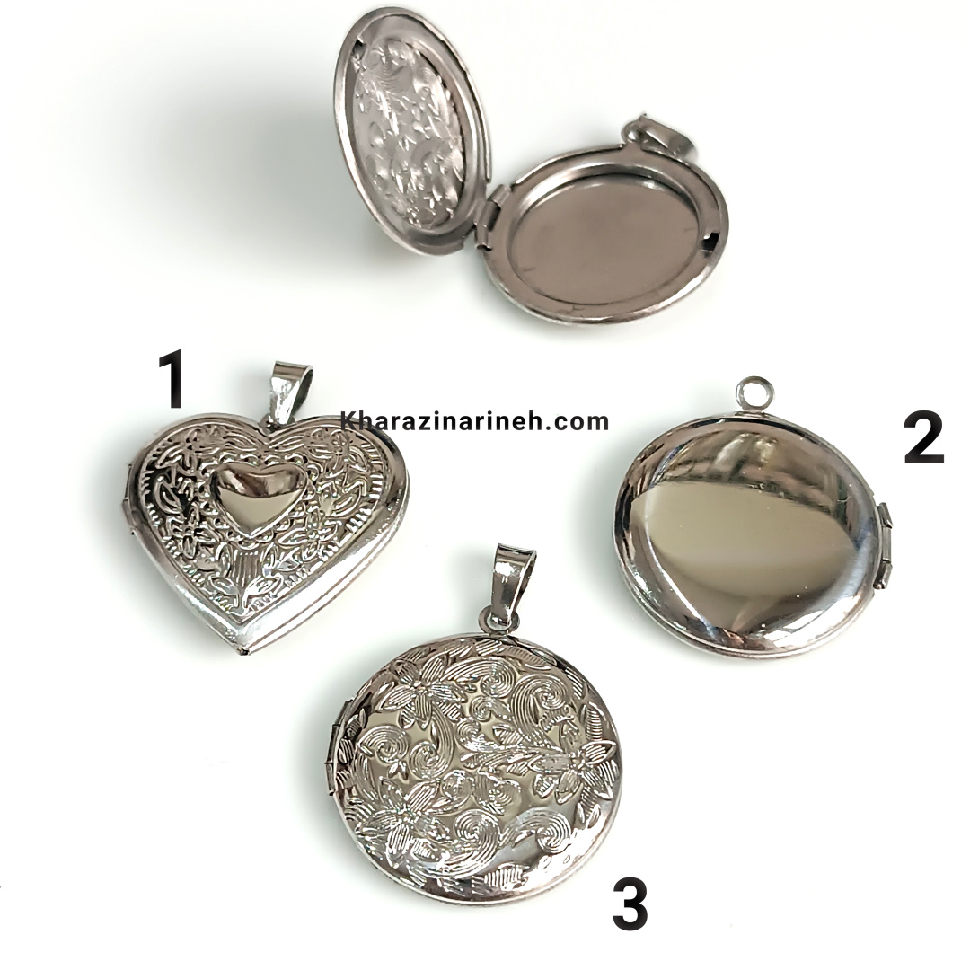 لاکت عکس استیل صیقل خورده لاکت عکس گردنبندی